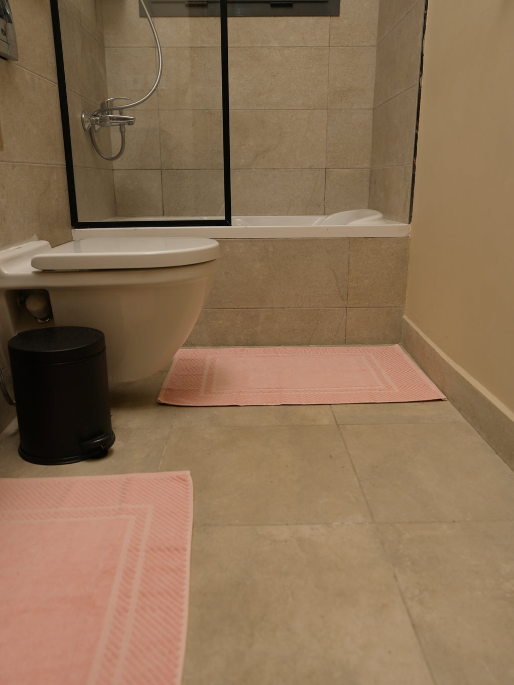 Bath Mat Set Double Stripe